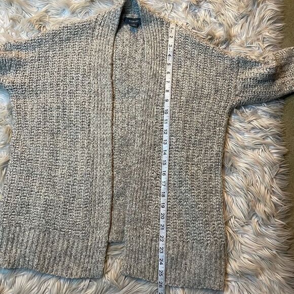 Primark Grey Chunky Knit Open Cardigan Sweater with 3/4 Sleeves (Size: XS) - Picture 10 of 16